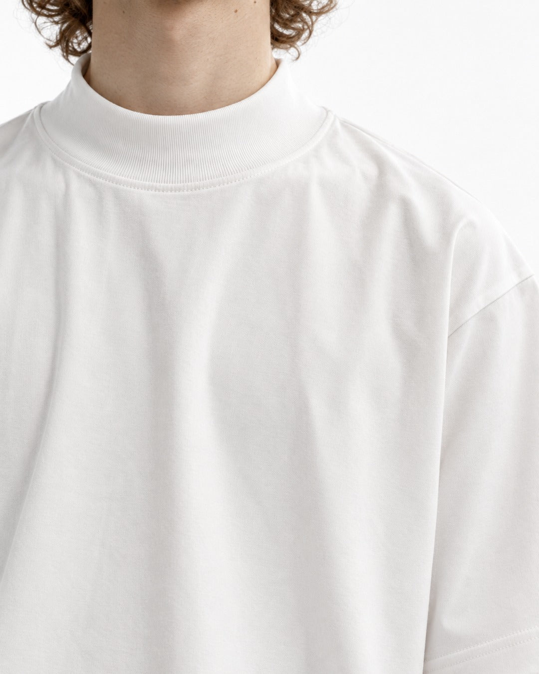 Mock-Neck Oversized Tee