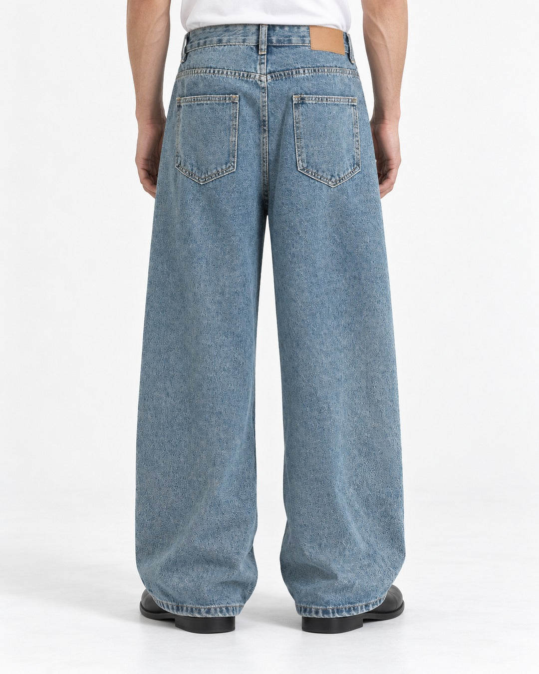 Wrap Front Wide-Leg Jeans