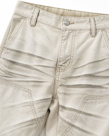 Double Stitch Carpenter Wide-Leg Jeans