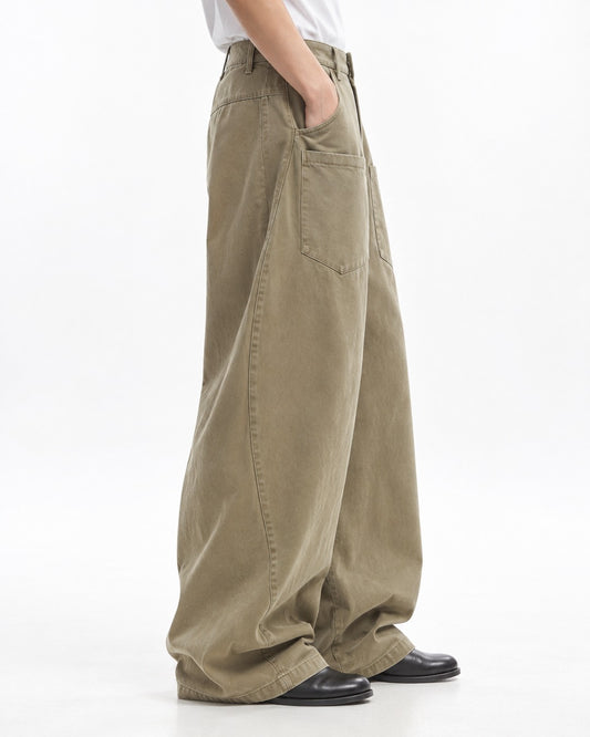 Patch-Pocket Balloon-Leg Pants