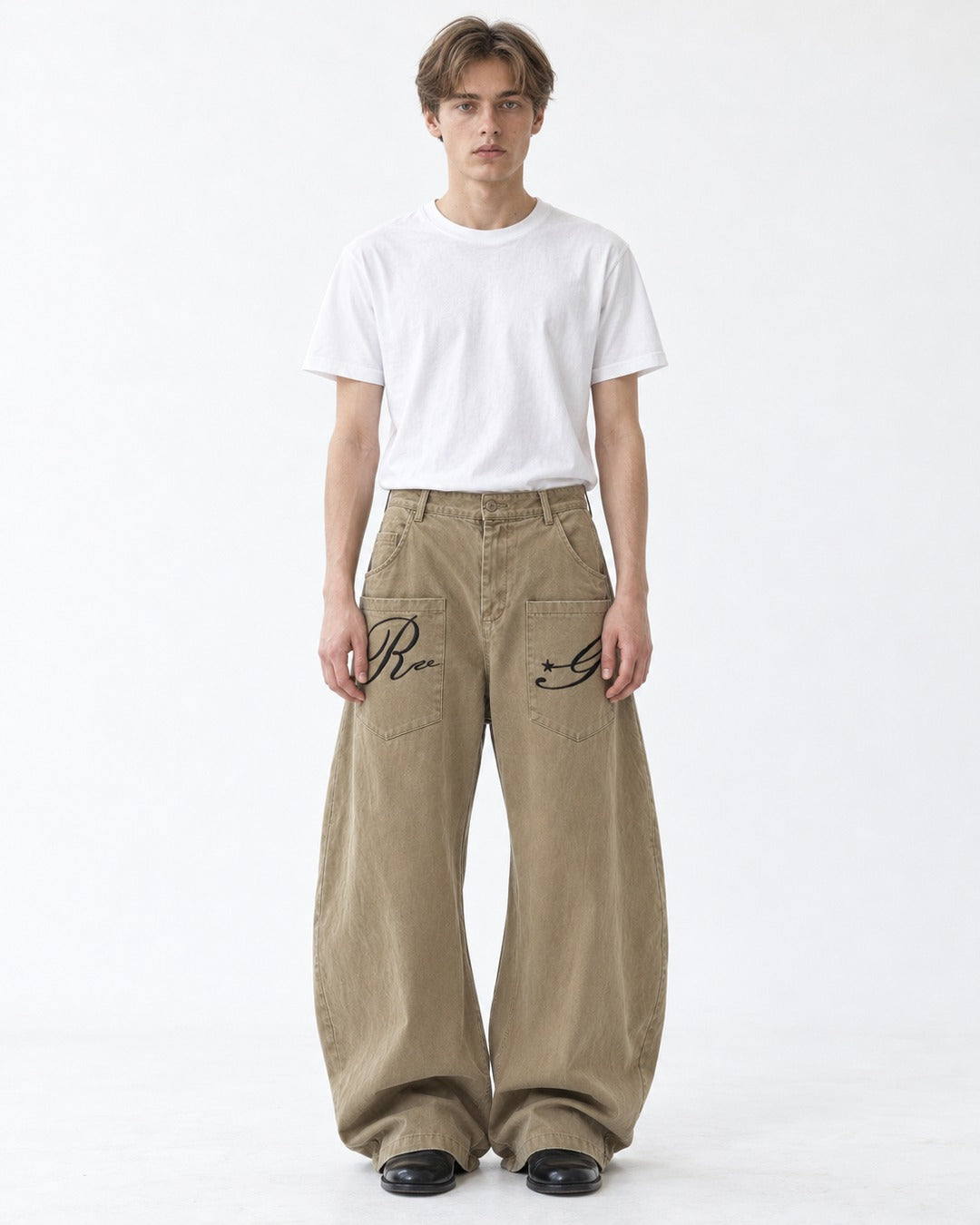 Patch-Pocket Balloon-Leg Pants