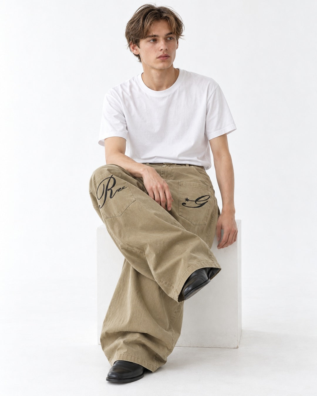 Patch-Pocket Balloon-Leg Pants
