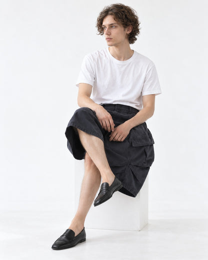Wide-Leg Cargo Shorts with Multiple Pockets