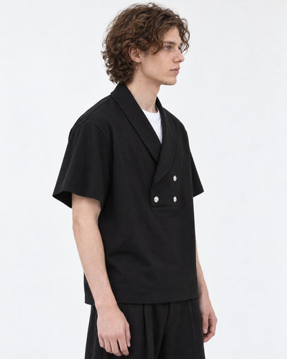 Double-Breasted Short-Sleeve Shirt