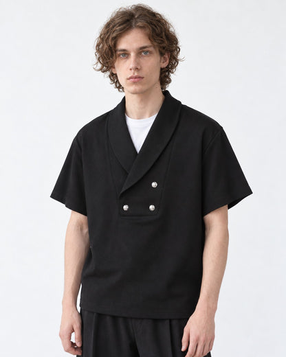 Double-Breasted Short-Sleeve Shirt