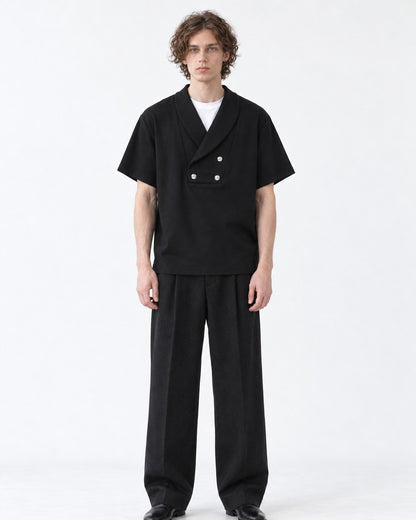 Double-Breasted Short-Sleeve Shirt
