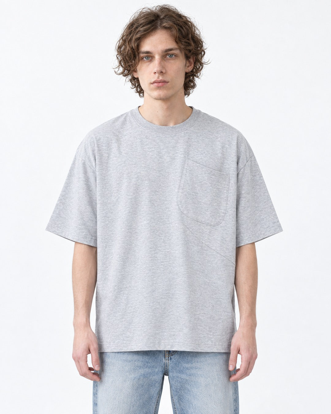 Chest-Pocket Tee with Drawstring Hem