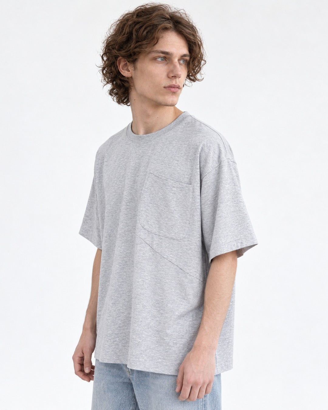 Chest-Pocket Tee with Drawstring Hem