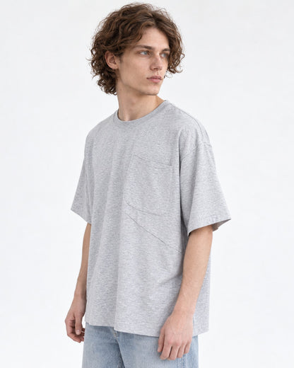Chest-Pocket Tee with Drawstring Hem