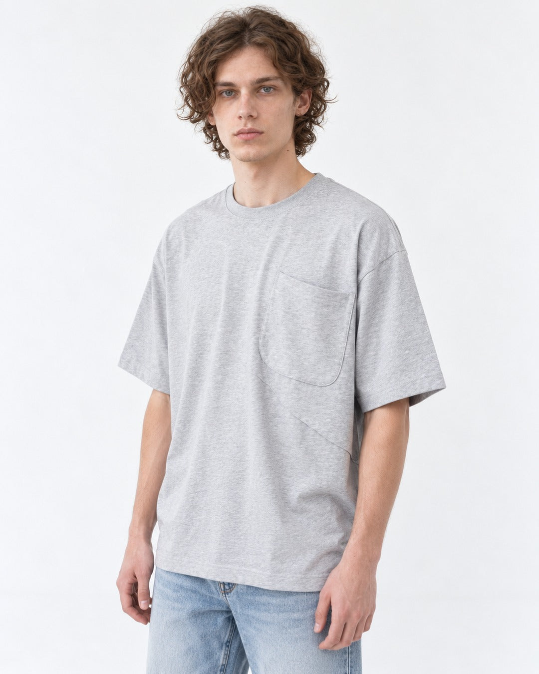 Chest-Pocket Tee with Drawstring Hem