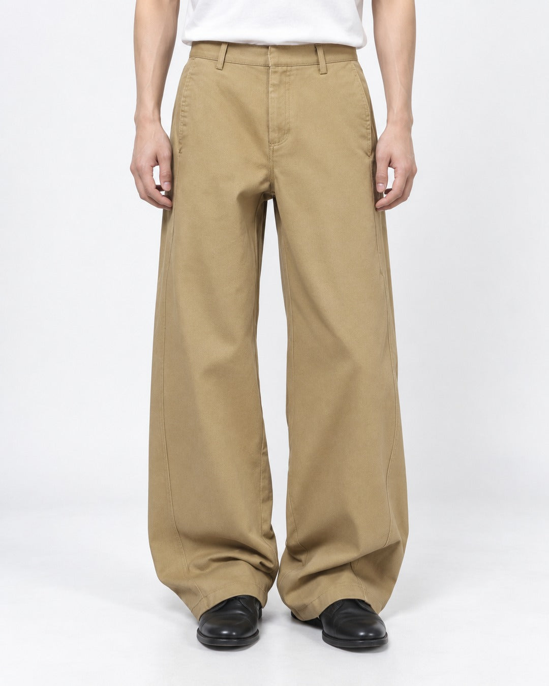 Curved-Seam Balloon Trousers