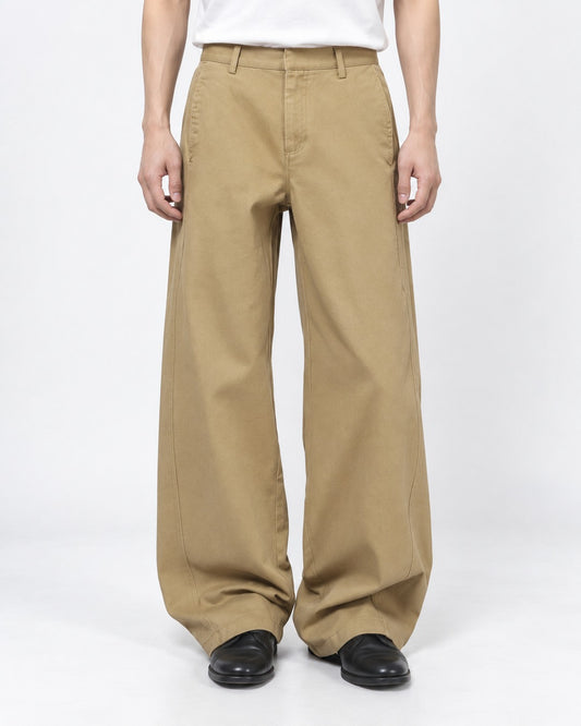Curved-Seam Balloon Trousers