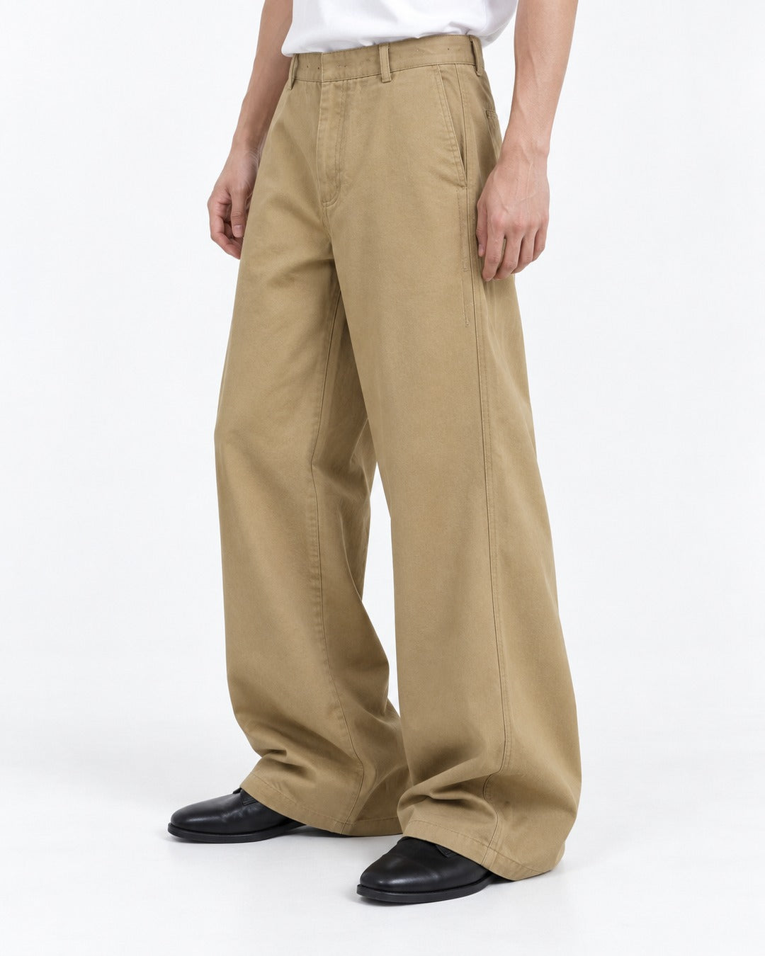Curved-Seam Balloon Trousers