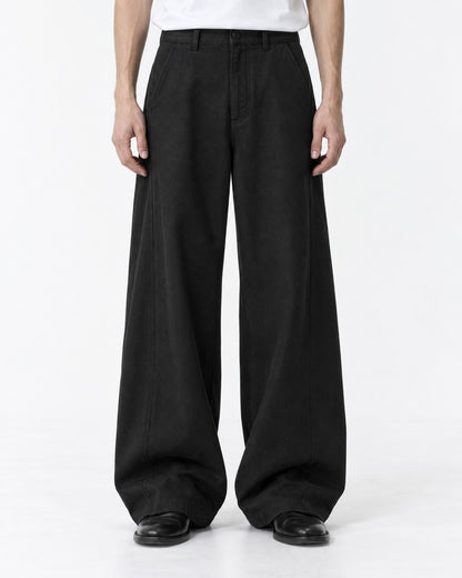Curved-Seam Balloon Trousers