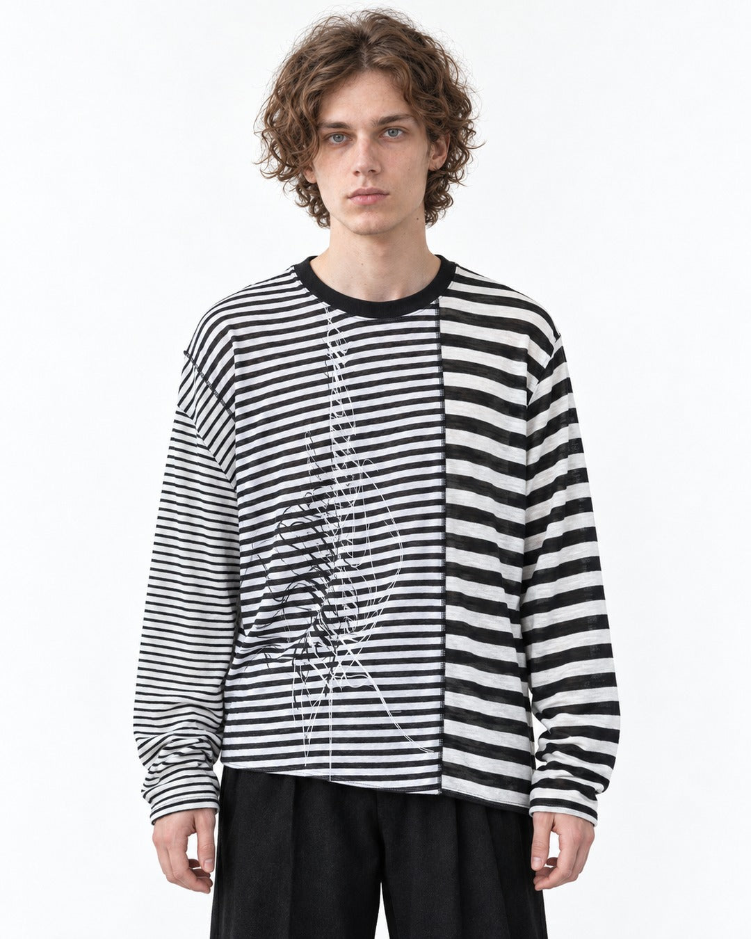 Striped Long-Sleeve Top