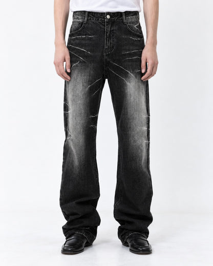 Embroidered Distressed Jeans