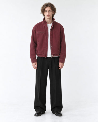 Washed Stand-Collar Jacket