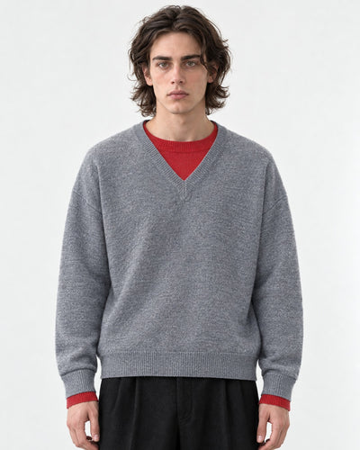 Heather Gray and Red