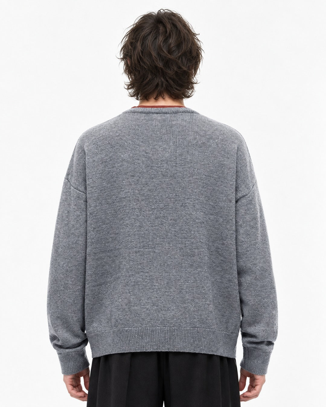 Contrast Trim V-Neck Sweater