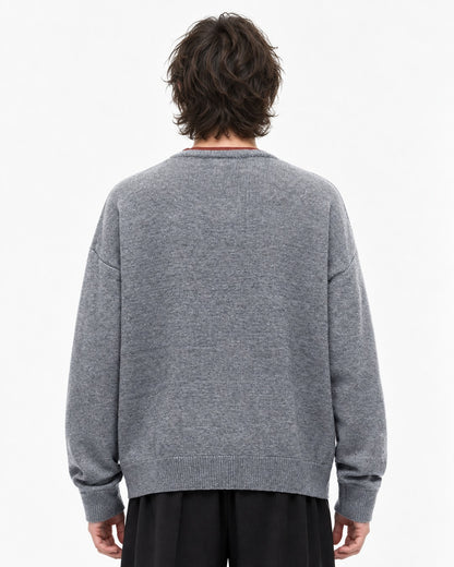 Contrast Trim V-Neck Sweater