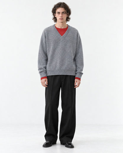 Contrast Trim V-Neck Sweater
