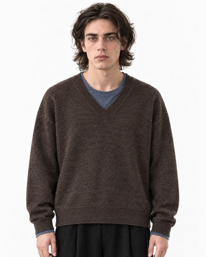Contrast Trim V-Neck Sweater