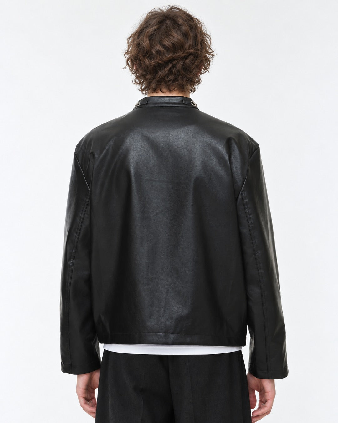 Ring Collar Zip Cuff Racer Jacket