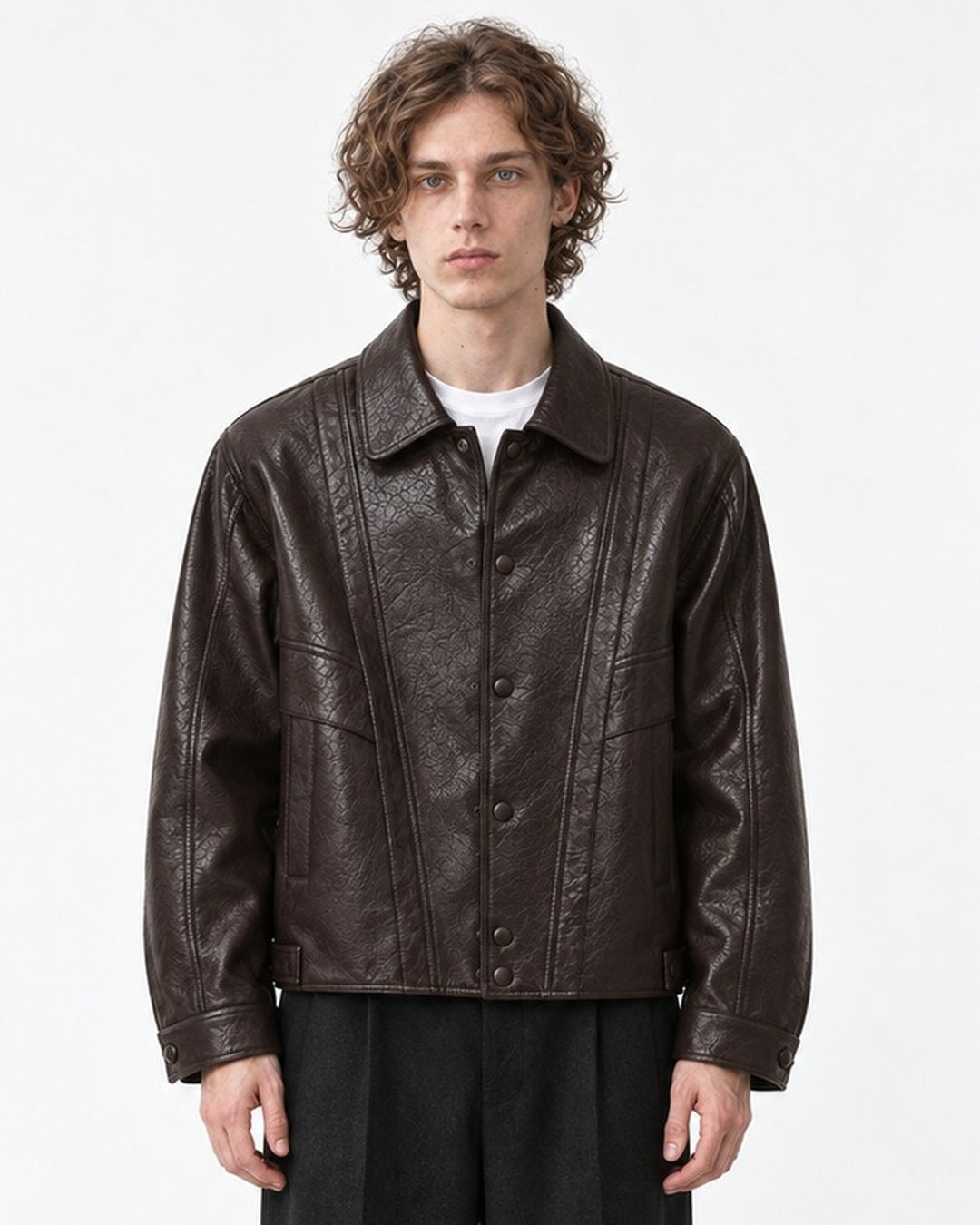 Snap Front Paneled Jacket