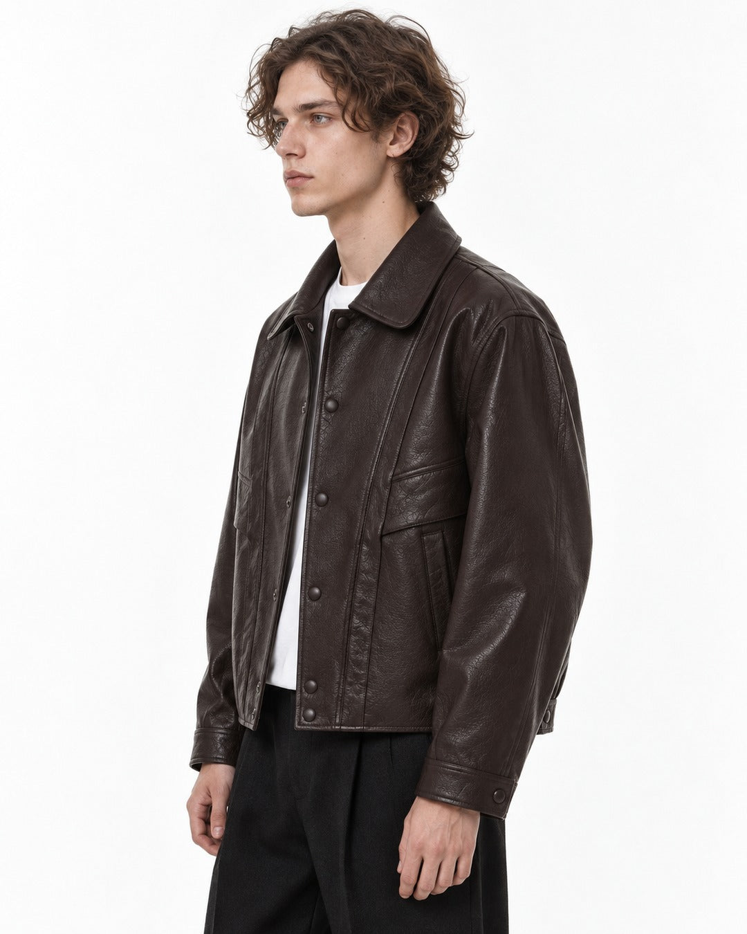 Snap Front Paneled Jacket