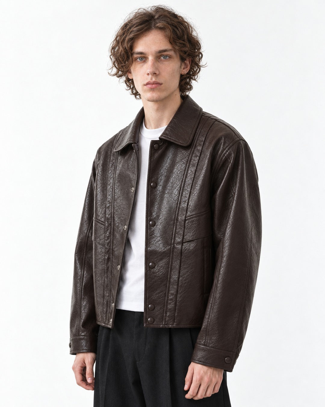 Snap Front Paneled Jacket