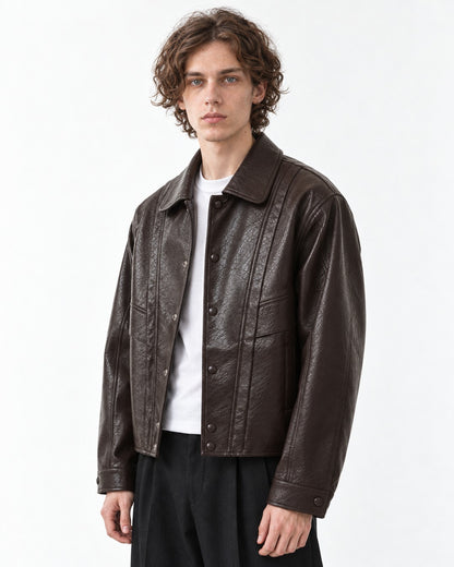Snap Front Paneled Jacket