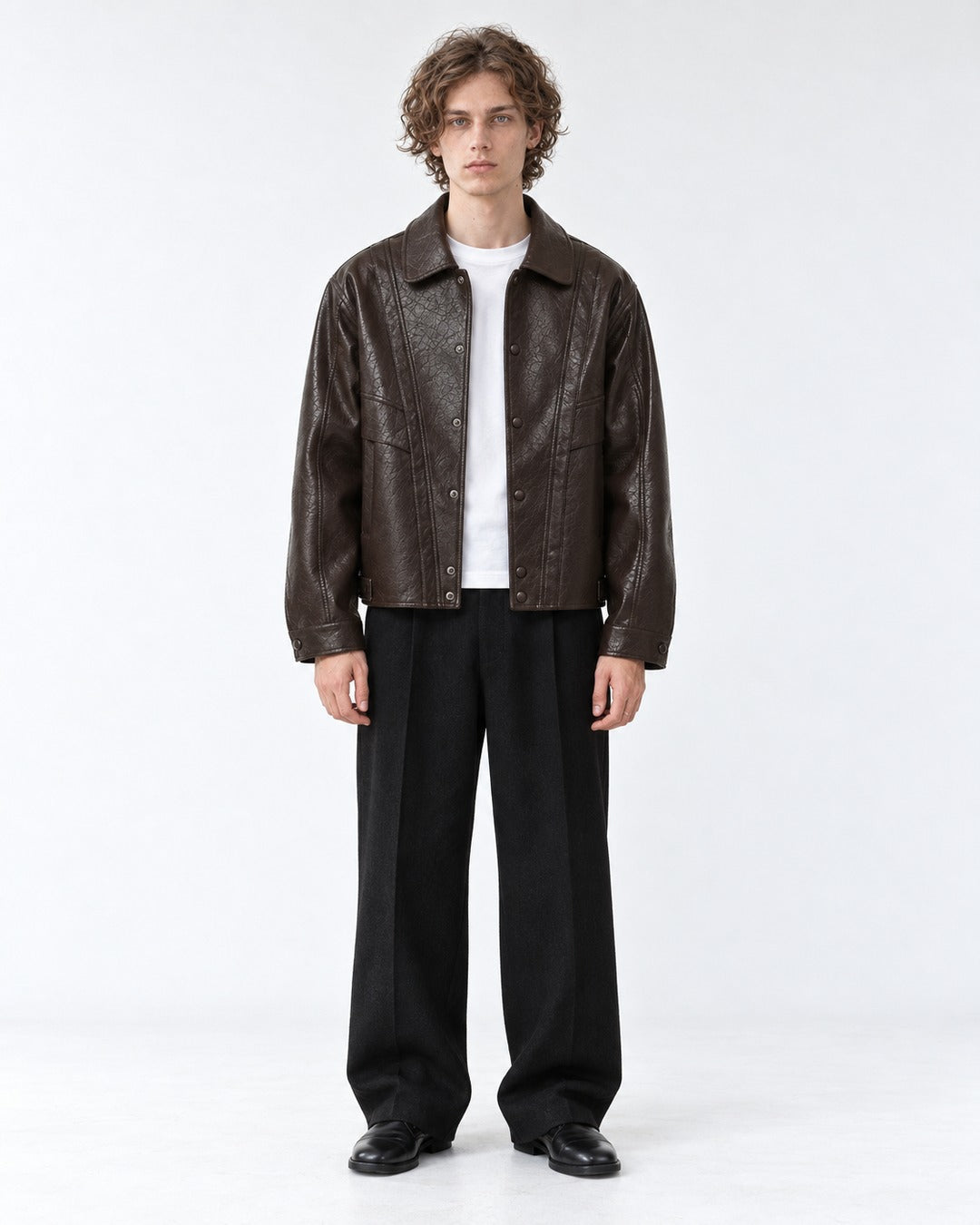 Snap Front Paneled Jacket