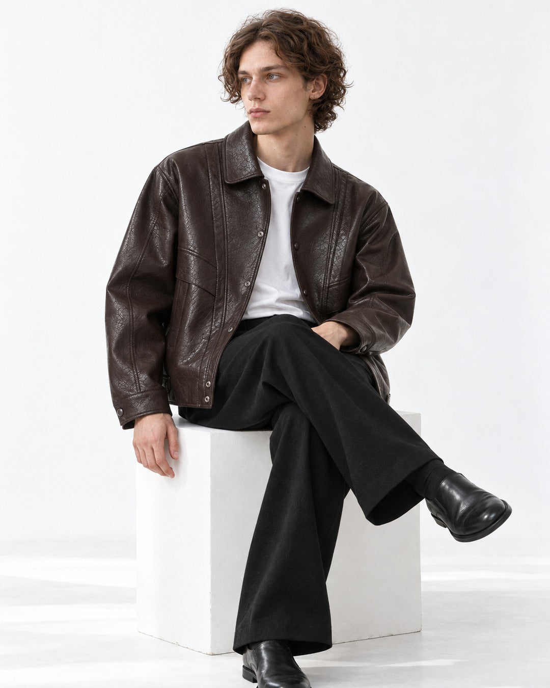 Snap Front Paneled Jacket