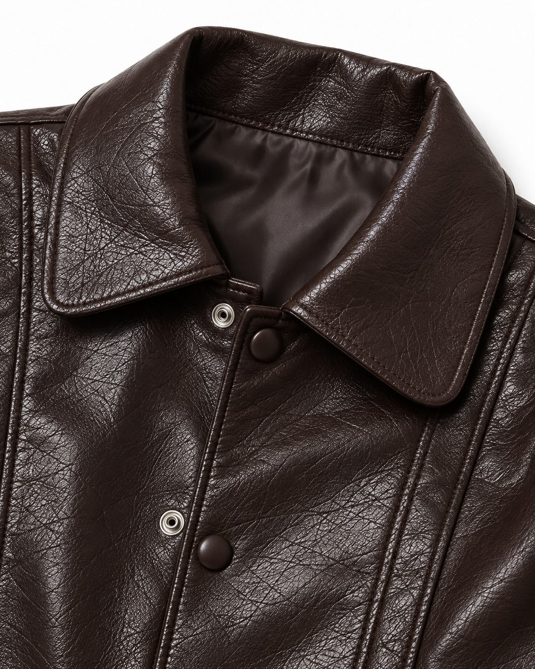 Paneled Snap-Front Boxy Jacket