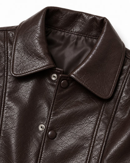Paneled Snap-Front Boxy Jacket