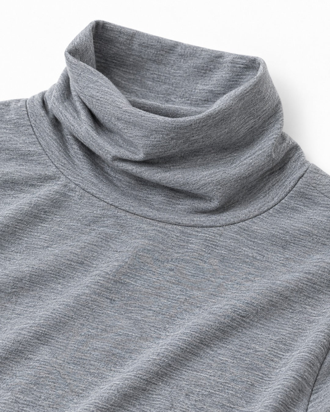 Layered-Hem High-Neck Top