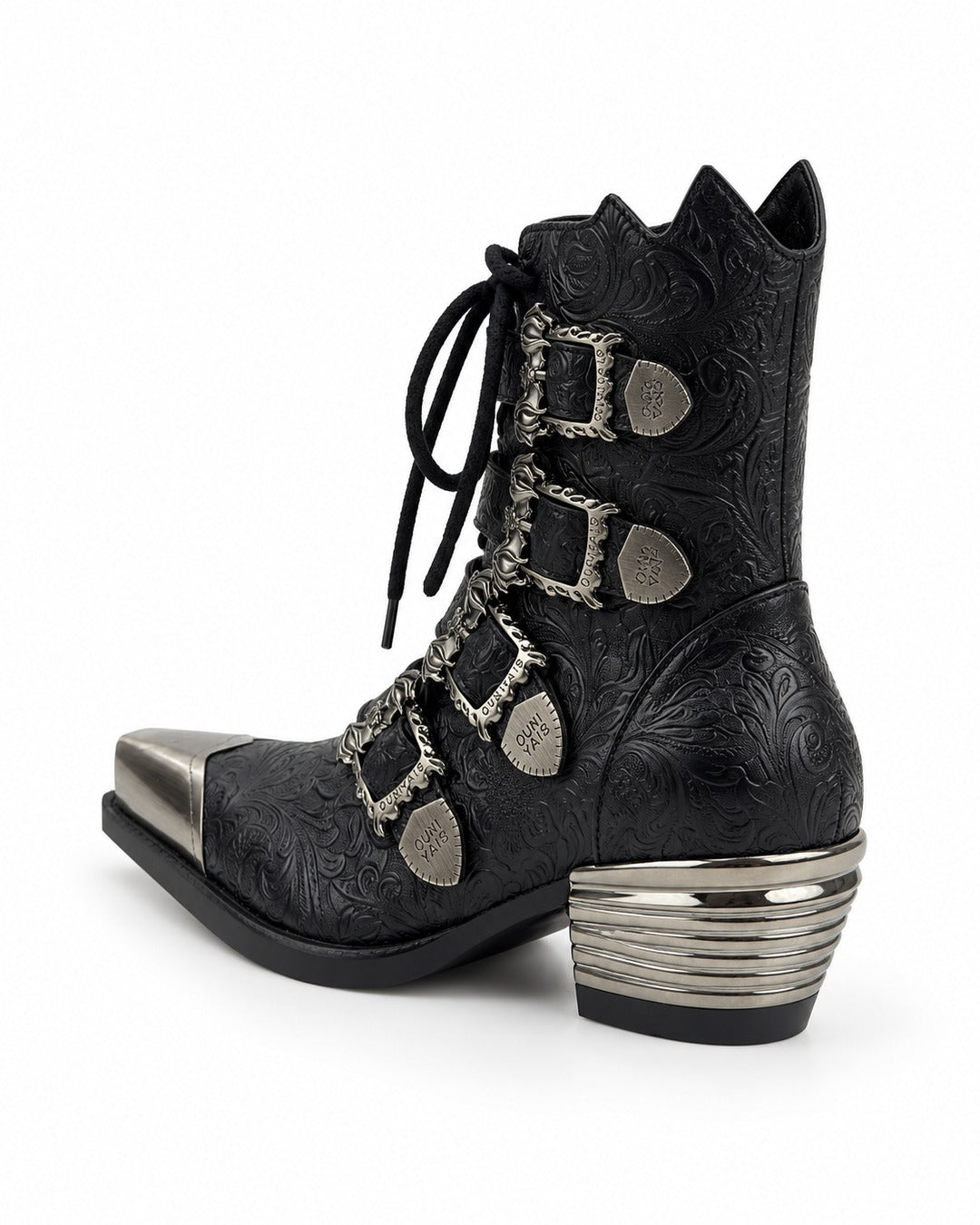 Western Buckle Ankle Boots