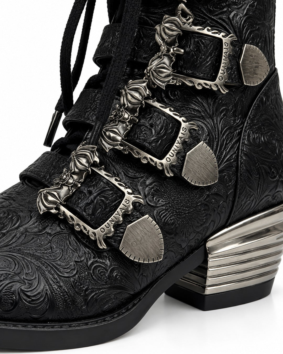 Western Buckle Ankle Boots