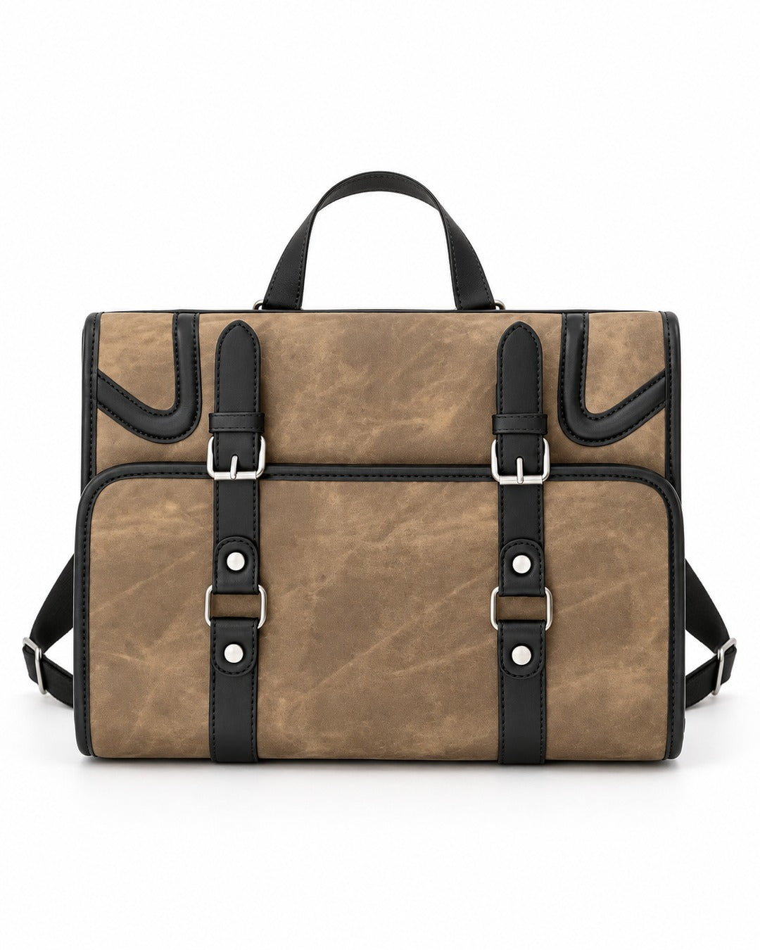 Buckle Flap Satchel Backpack