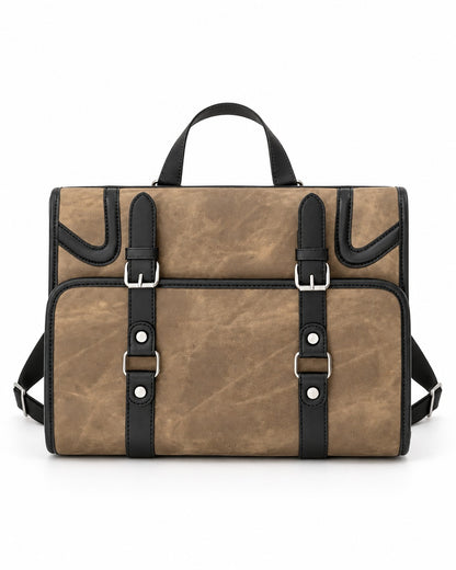 Buckle Flap Satchel Backpack