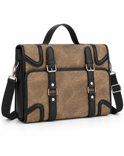 Buckle Flap Satchel Backpack
