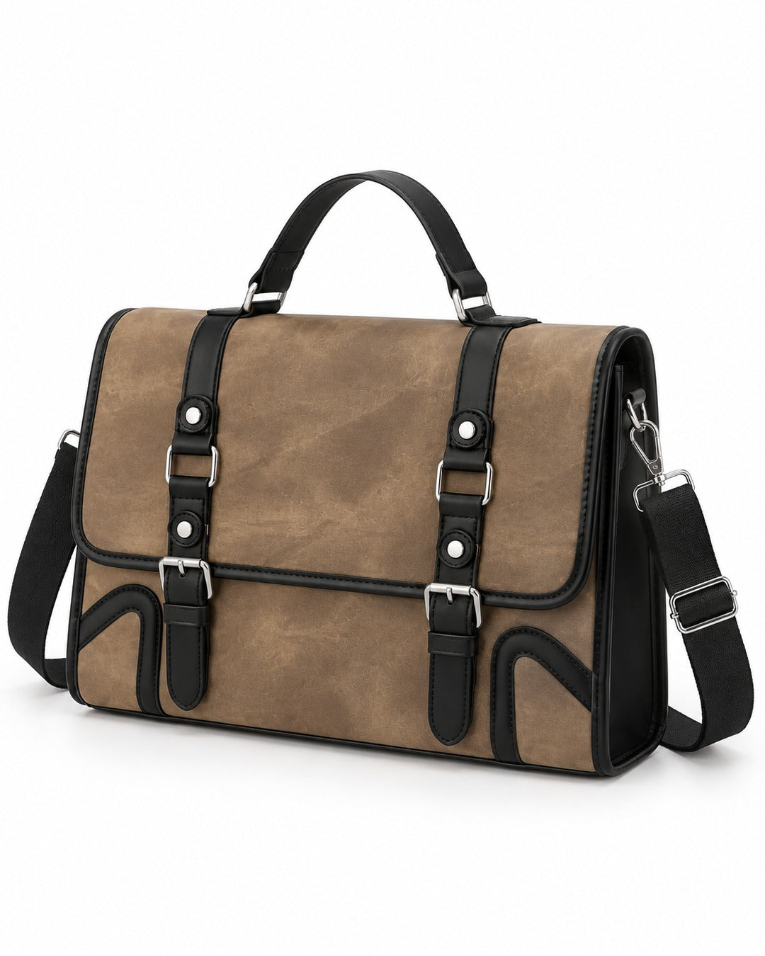 Buckle Flap Satchel Backpack