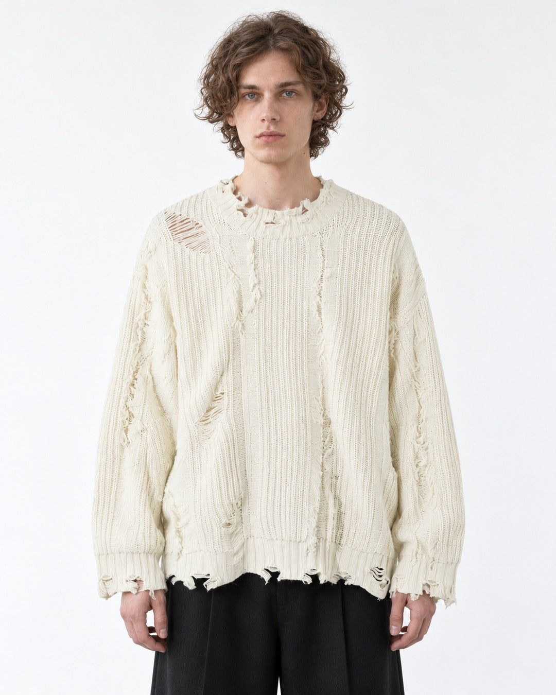 Distressed Knit Sweater