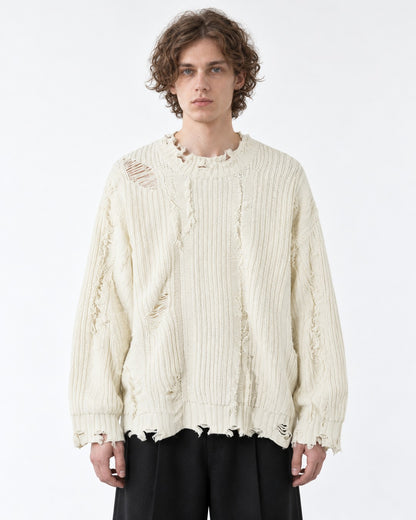 Distressed Knit Sweater