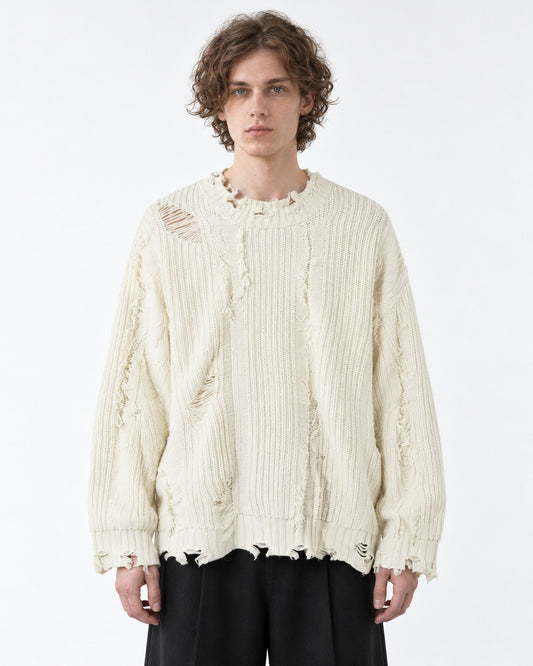 Distressed Knit Sweater