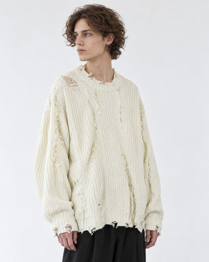 Distressed Knit Sweater