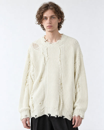 Distressed Knit Sweater