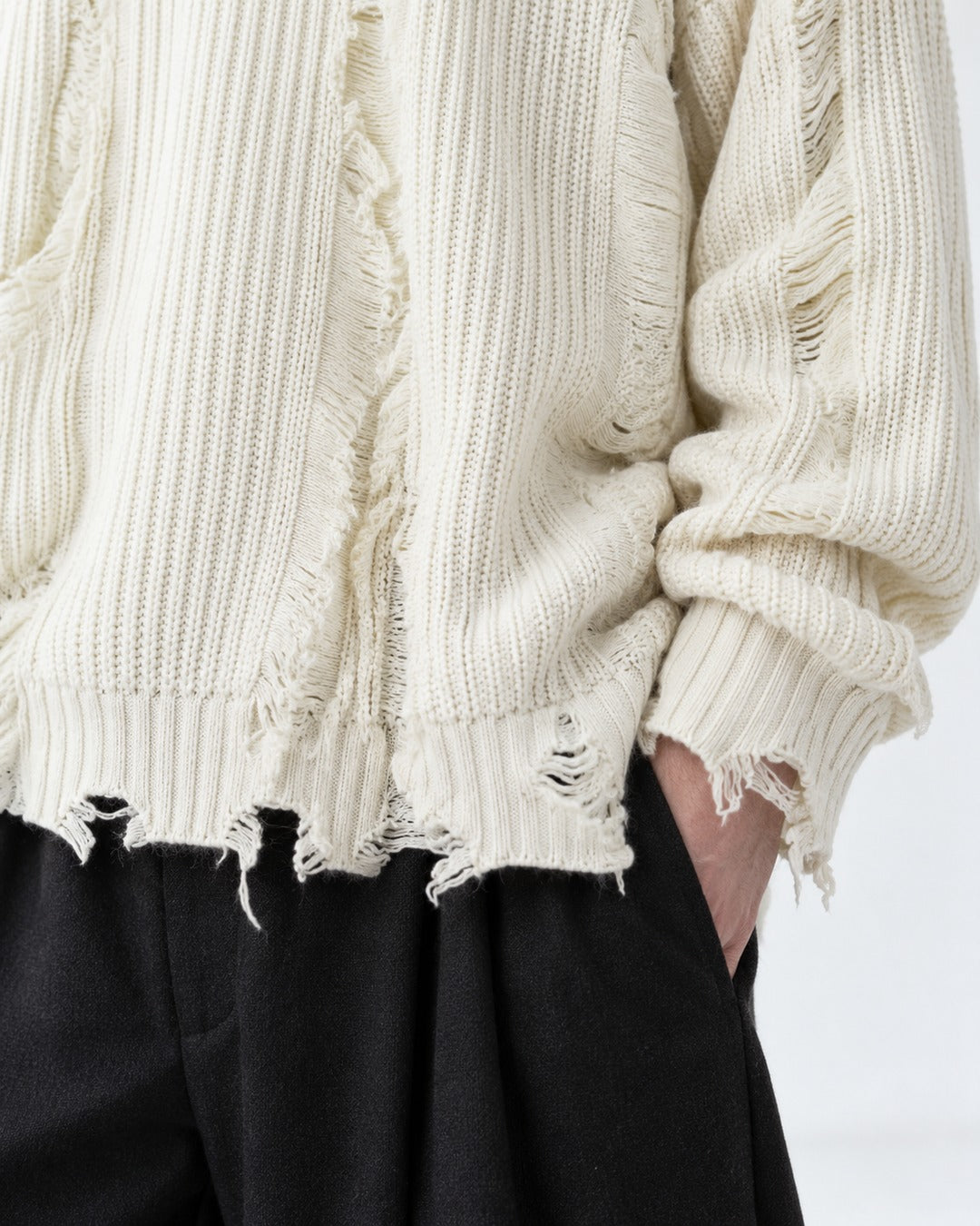 Distressed Knit Sweater