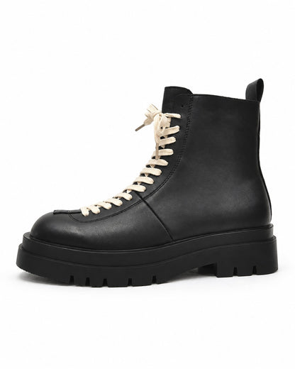 Lace-Up Platform Ankle Boots