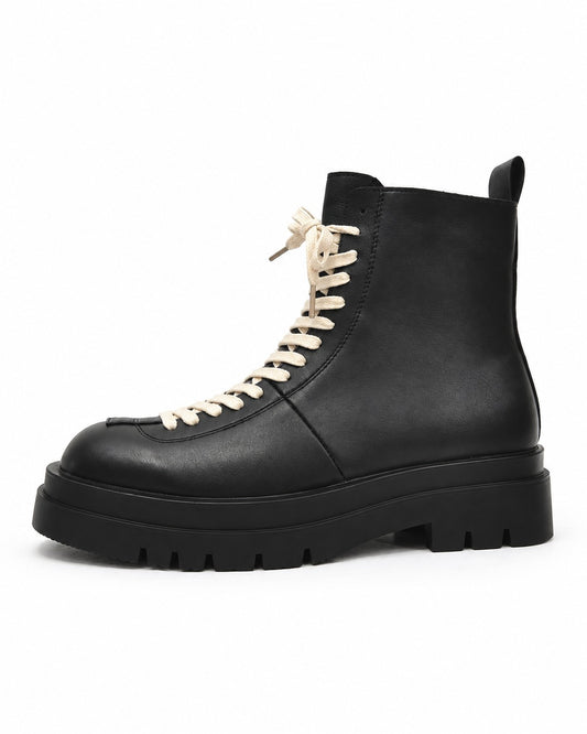 Lace-Up Platform Ankle Boots